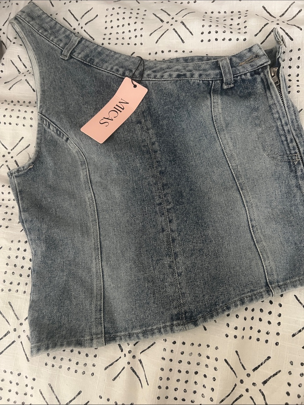 Micas ASYMMETRIC Denim Top